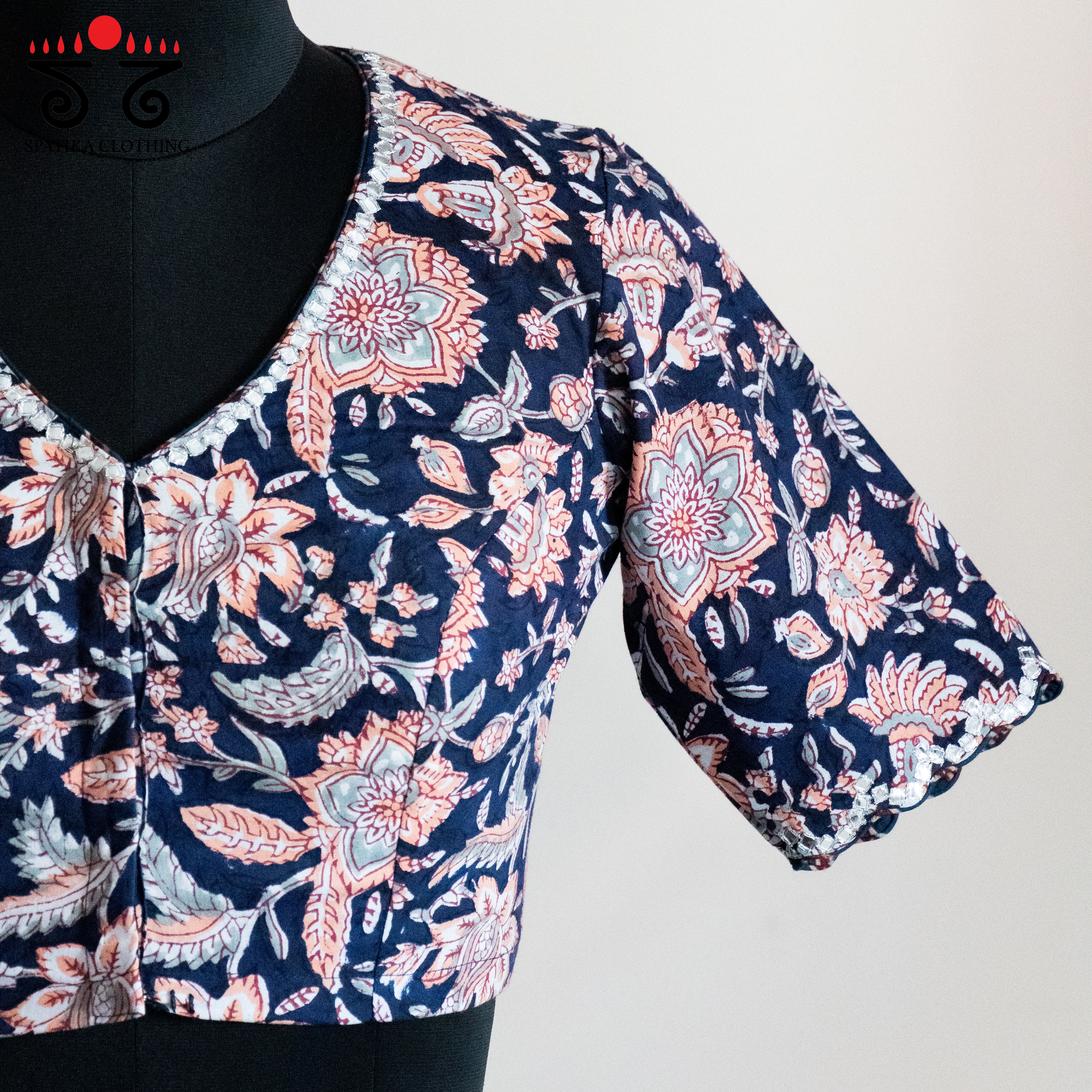 The Scalloped Blue Blouse