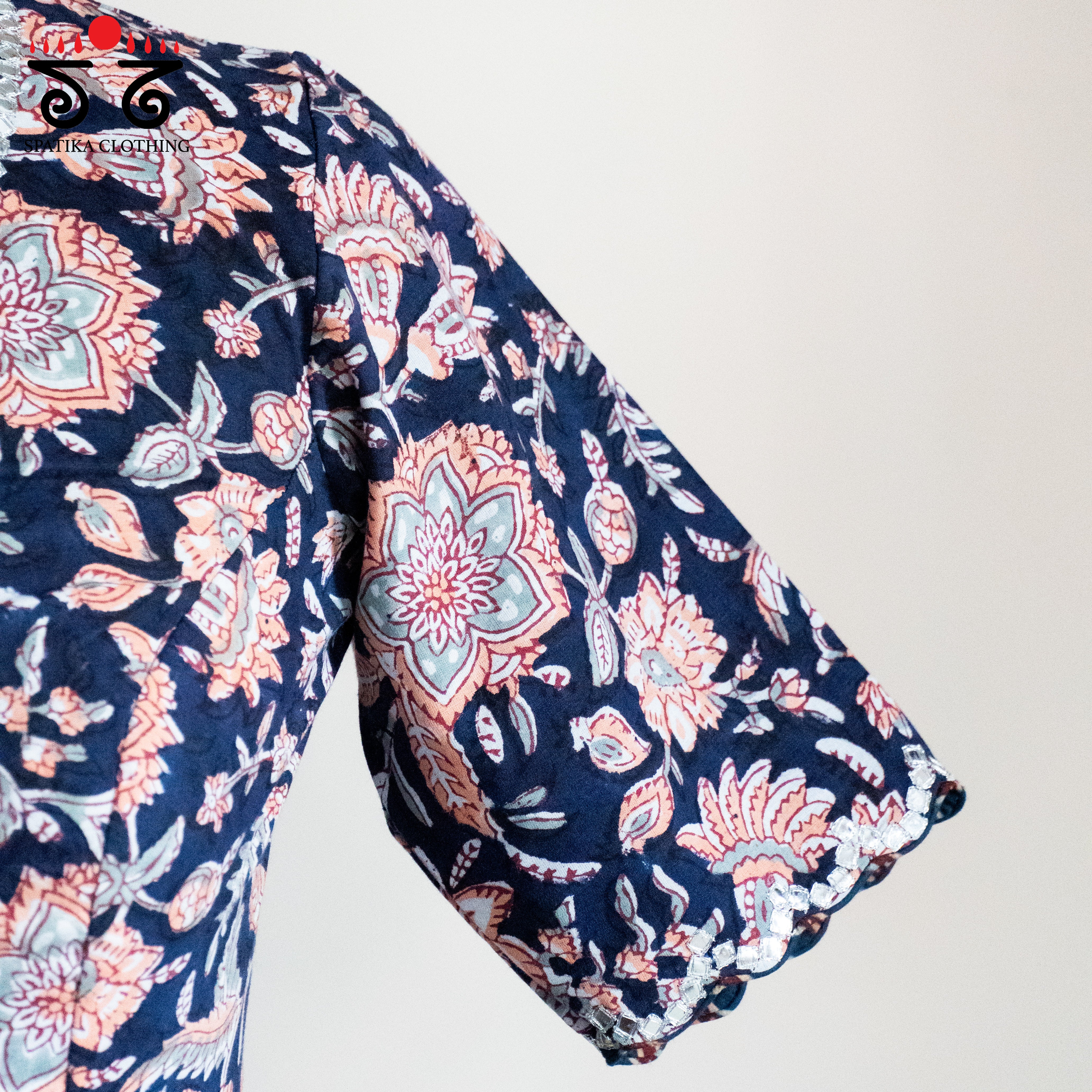 The Scalloped Blue Blouse