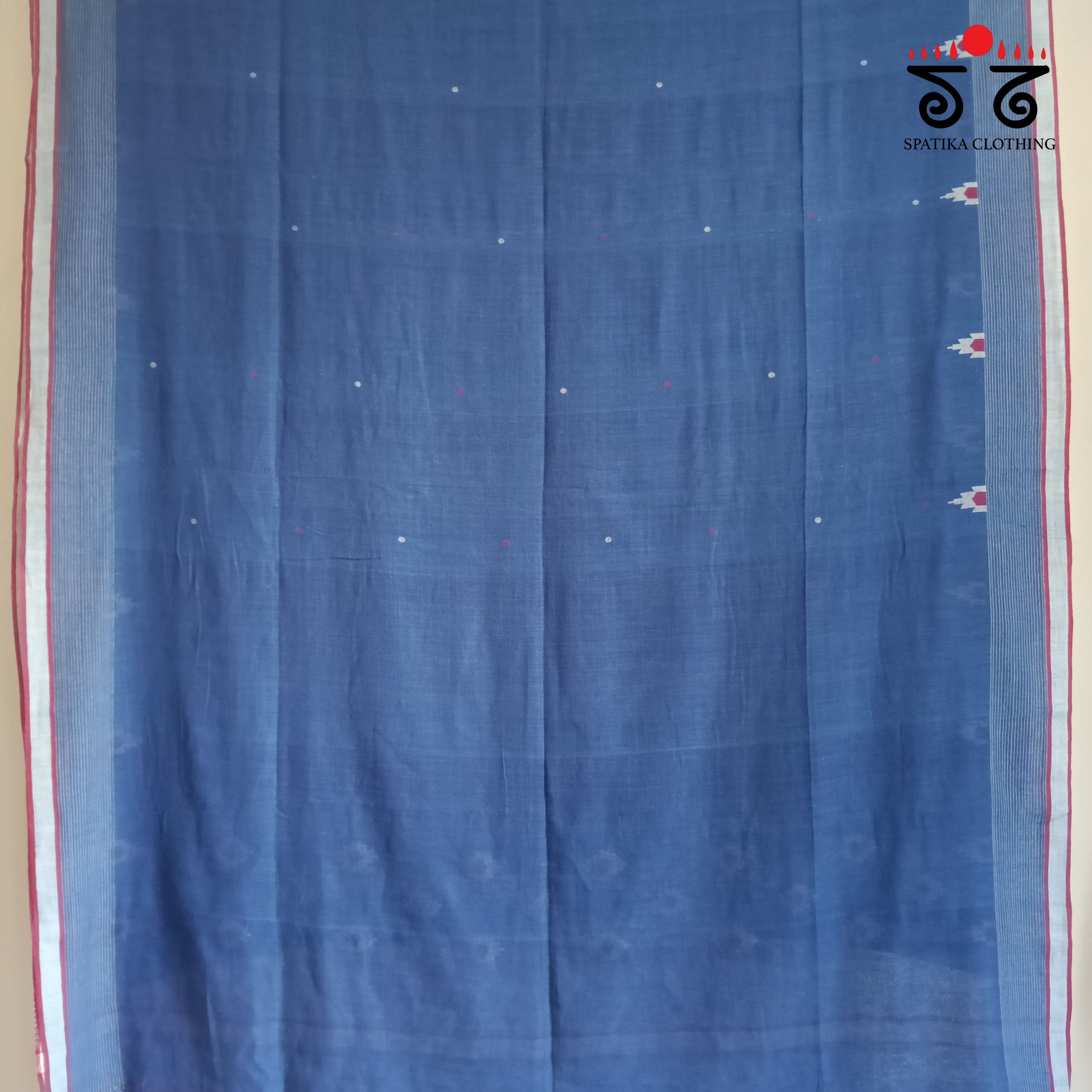Jamdhani on Blue Bengal Cotton Saree