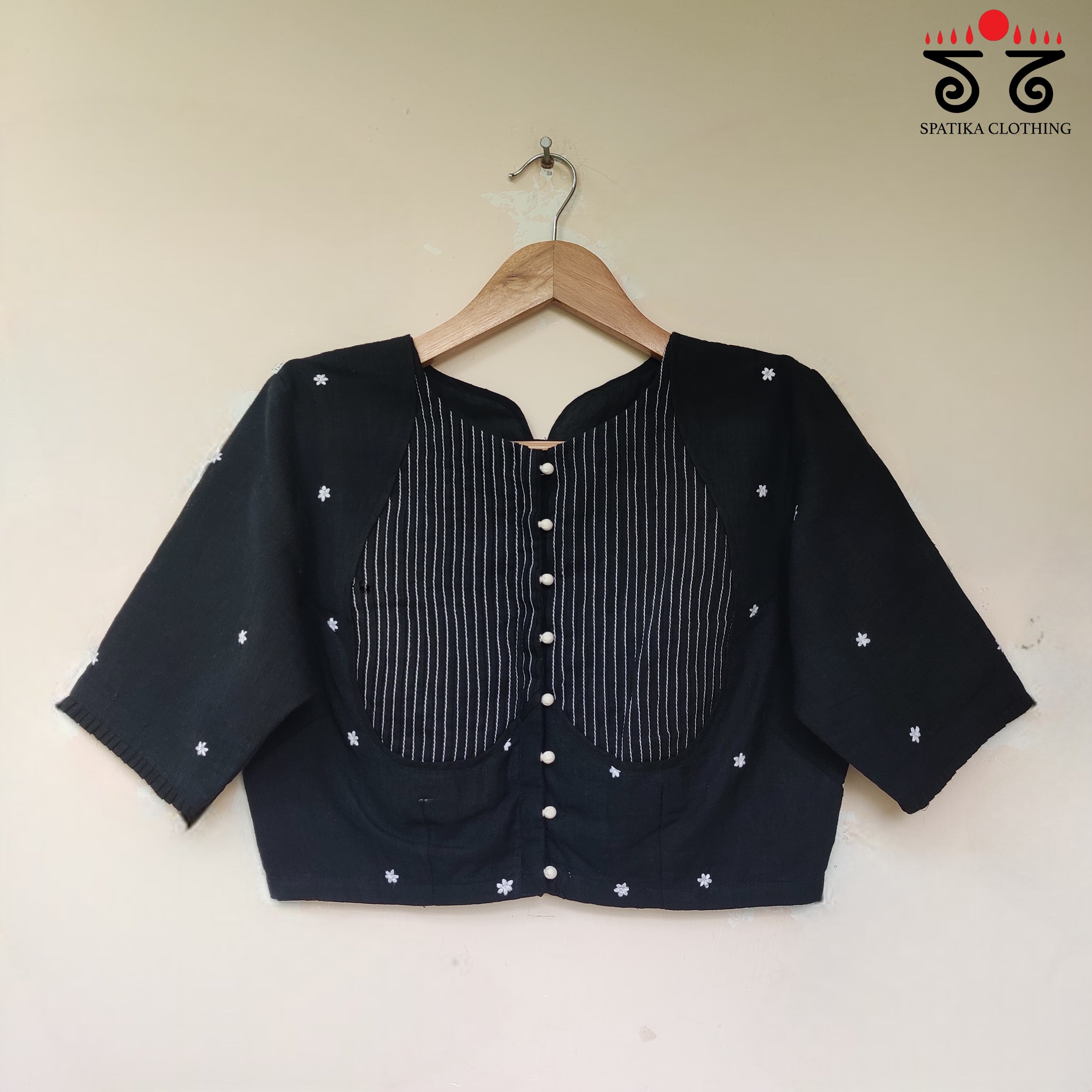 Black Boondhi-Handcrafted Blouse