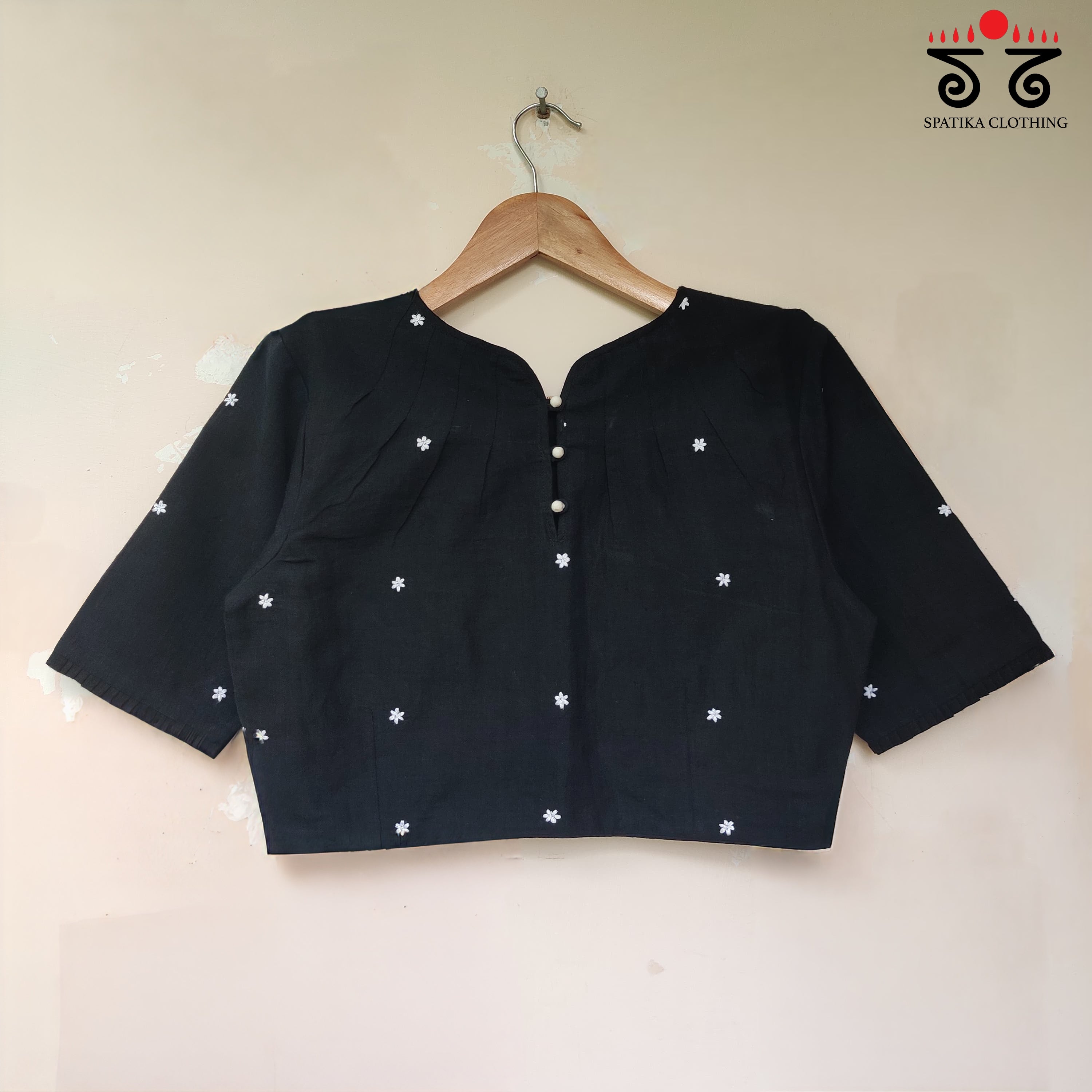 Black Boondhi-Handcrafted Blouse