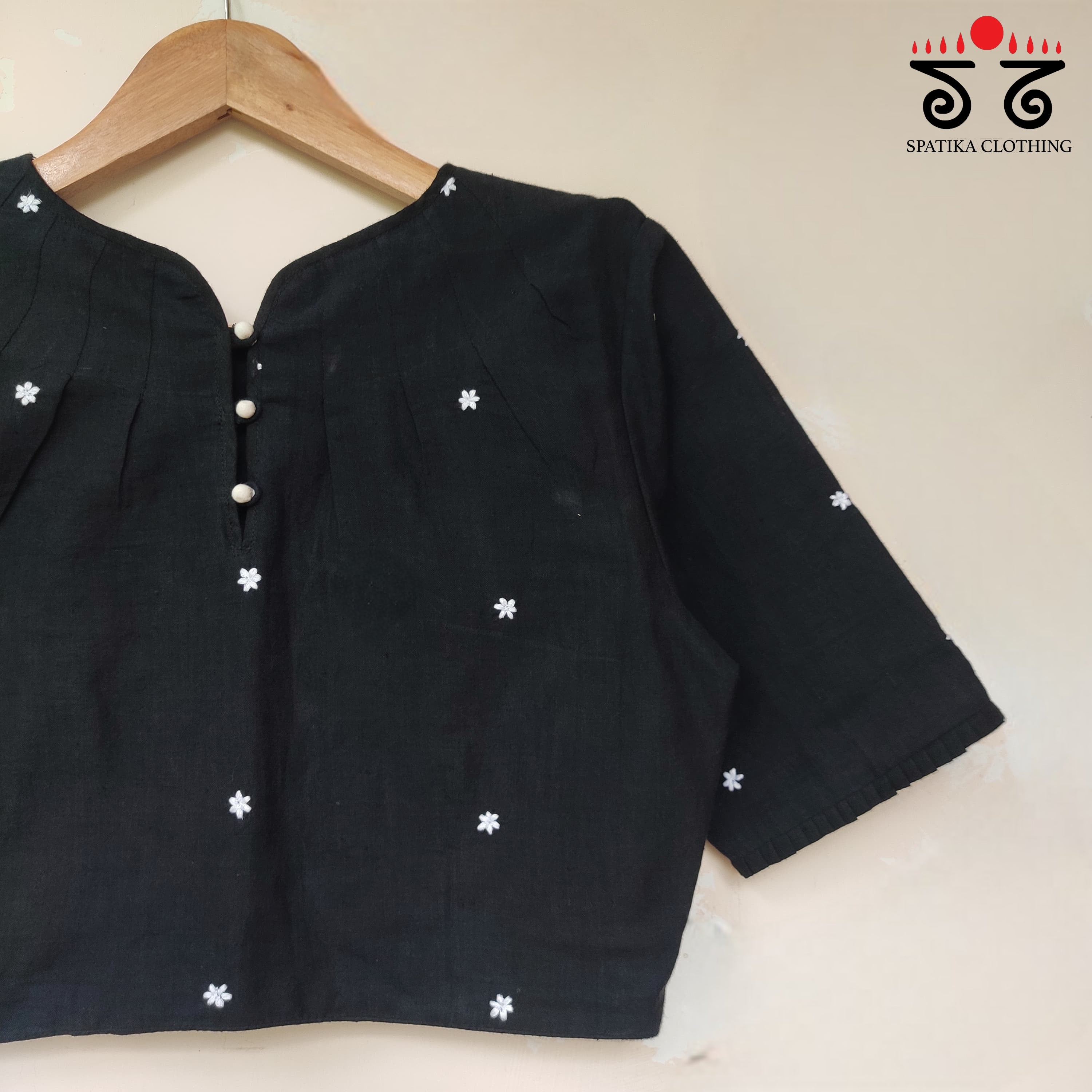 Black Boondhi-Handcrafted Blouse