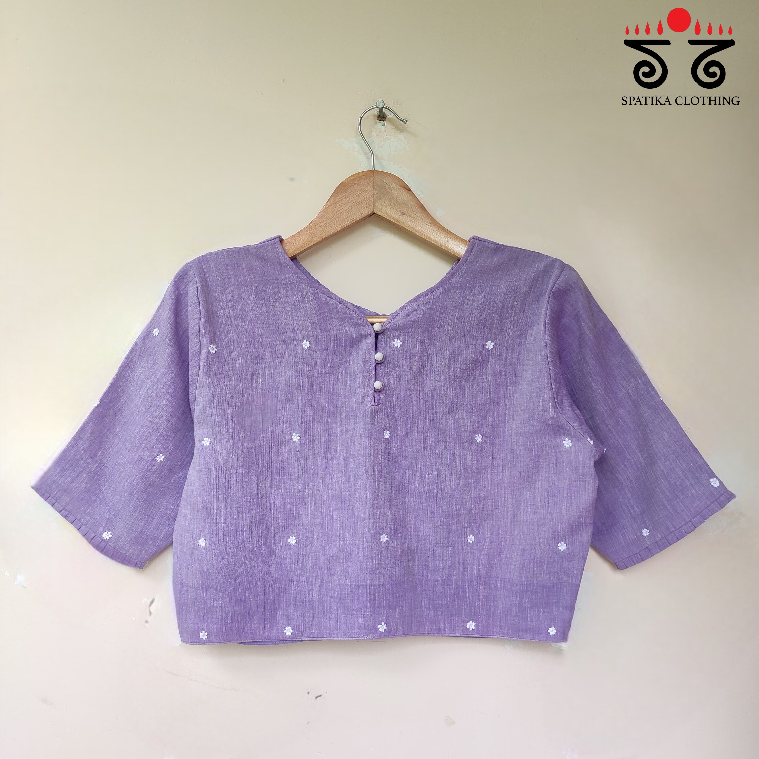 Lavender Boondhi-Handcrafted Blouse