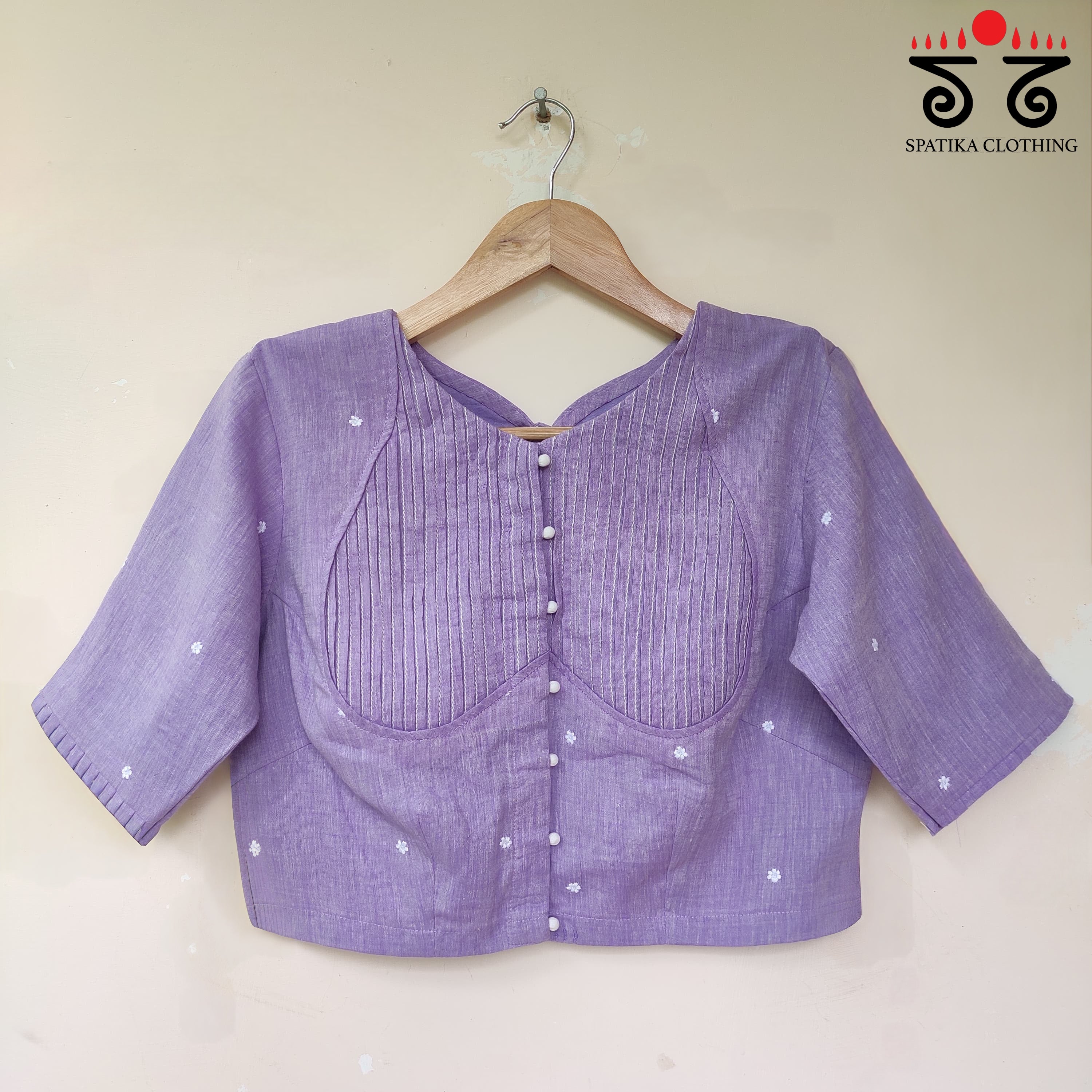 Lavender Boondhi-Handcrafted Blouse