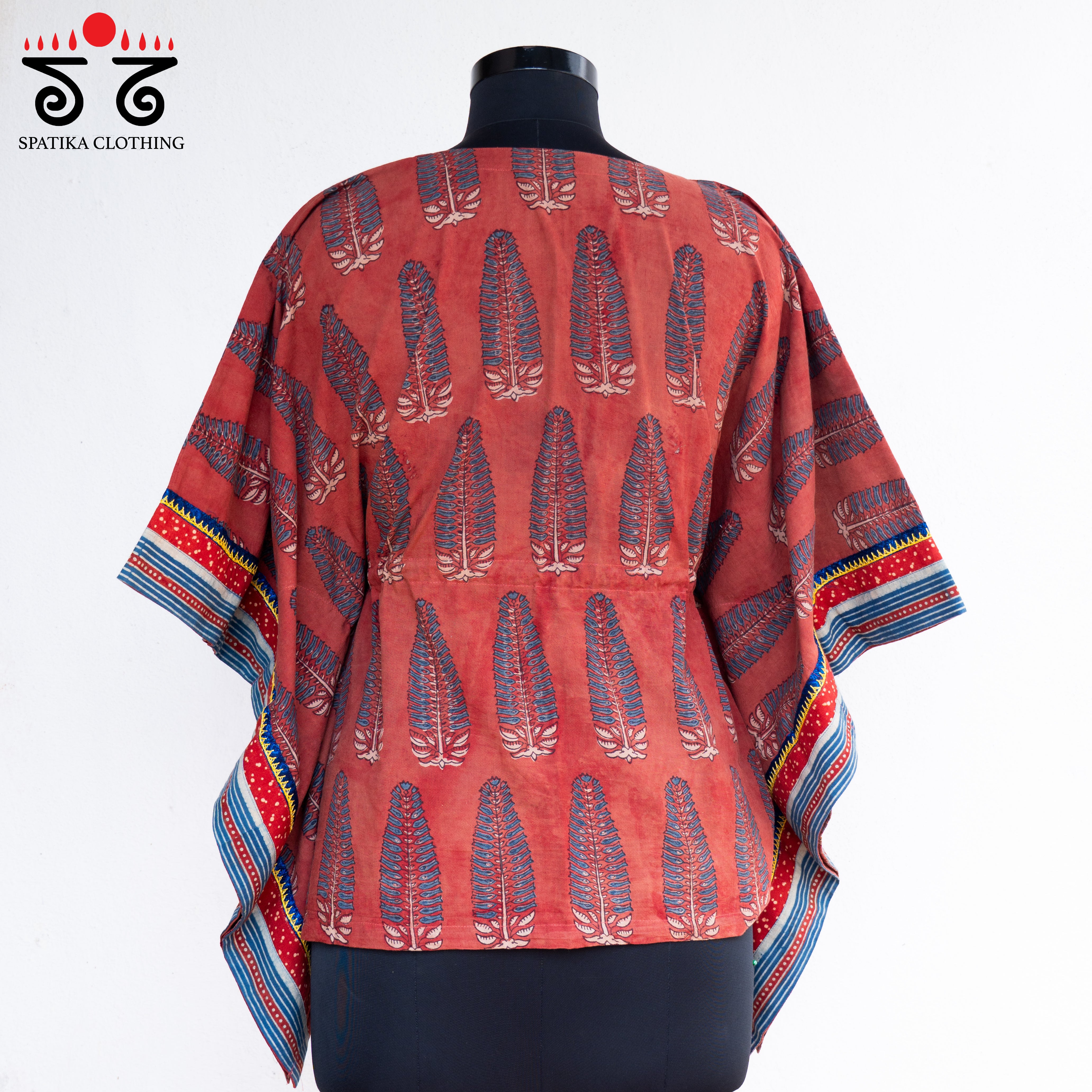 Hand-embroidered Kaftan Top