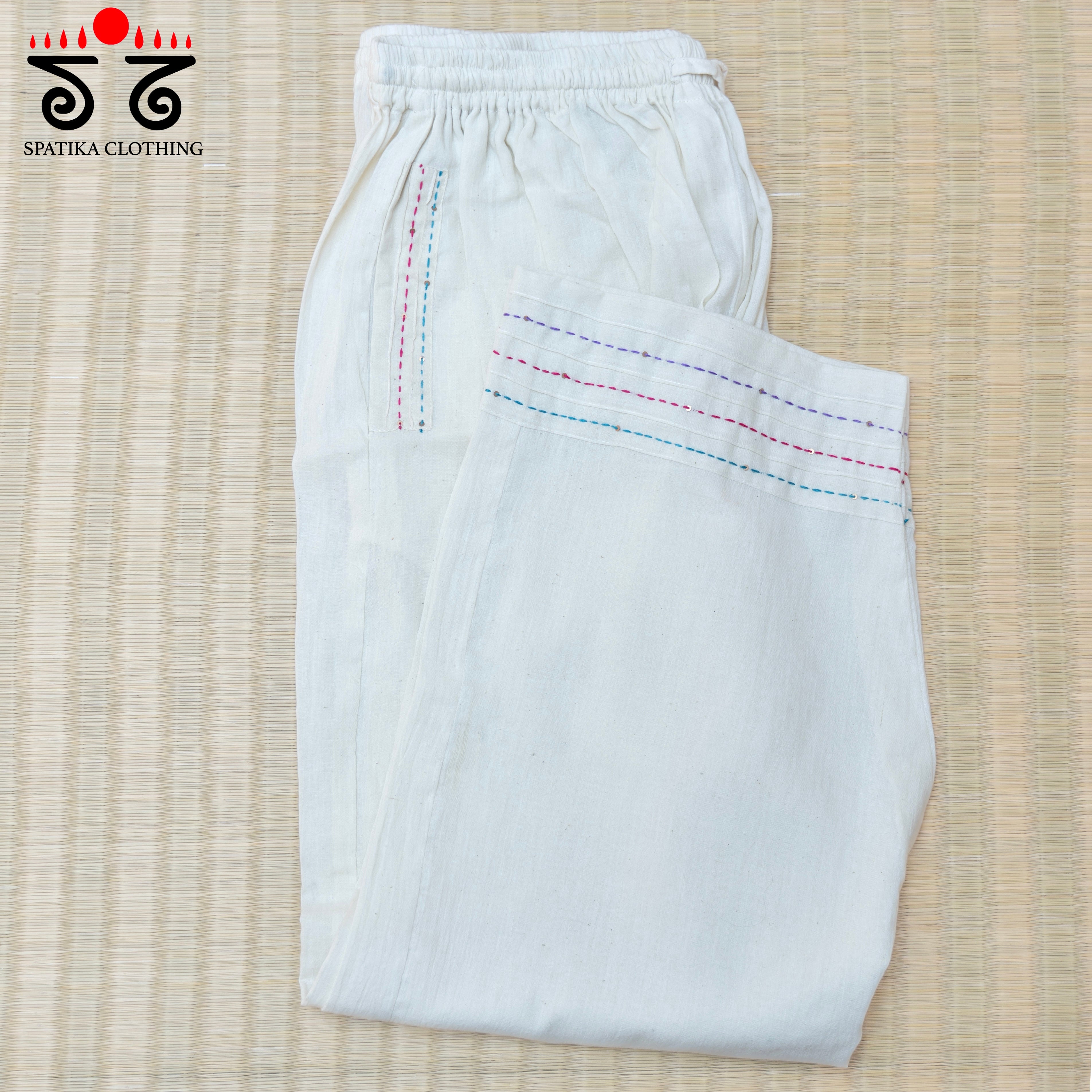 Kantha Handembroidered Womens Pant