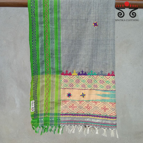 Lambani Hand - Embroidery on Ilkal Dupatta