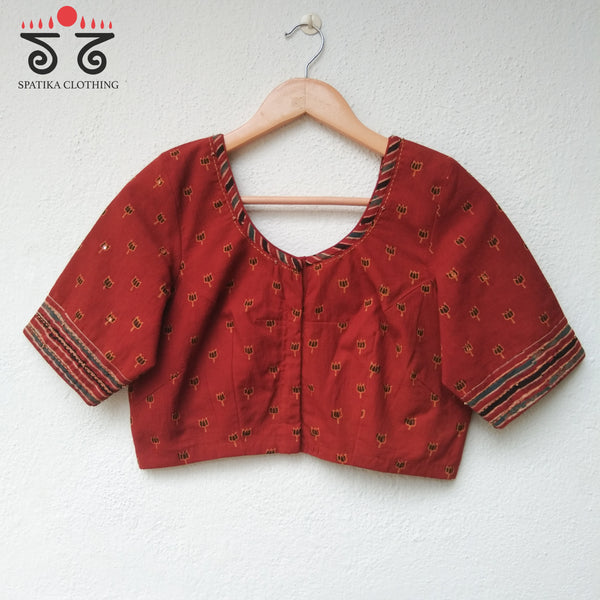 The Lotus Ajrak Blouse - Bestseller!