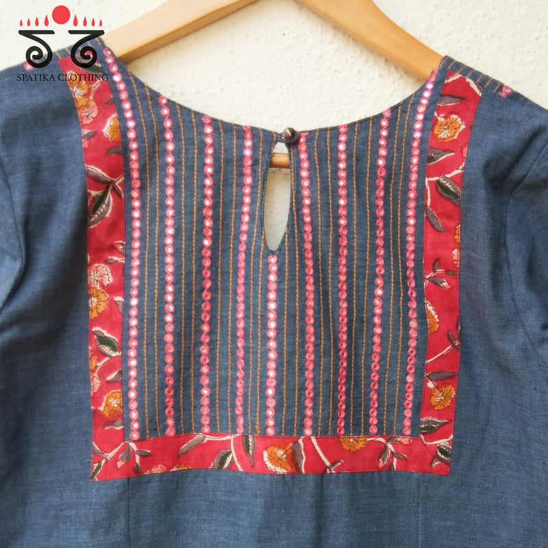 Mirror Work - Hand Embroidered Blouse