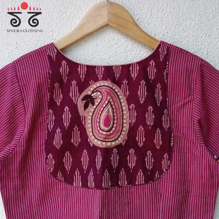 The Inlay and Yoke Hand Embroidered Blouse