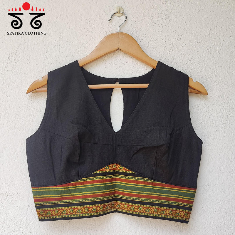 The Khun - Ajrakh sleeveless Blouse