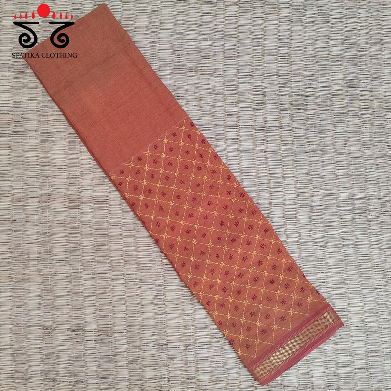 Banjara Handembroidery on Mangalagiri Cotton Blouse Fabric