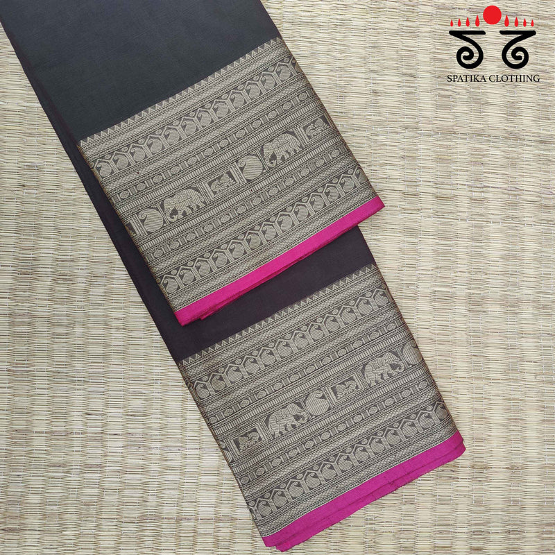 Kanchi Handwoven Cotton Saree