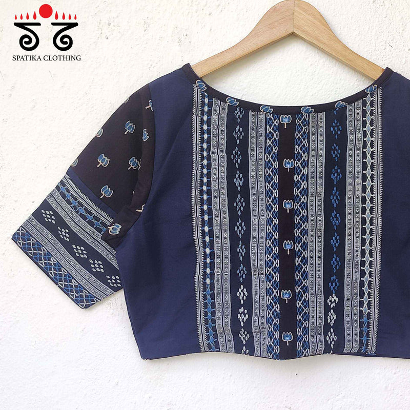 Lambani on Ajrakh - Ilkal Blouse