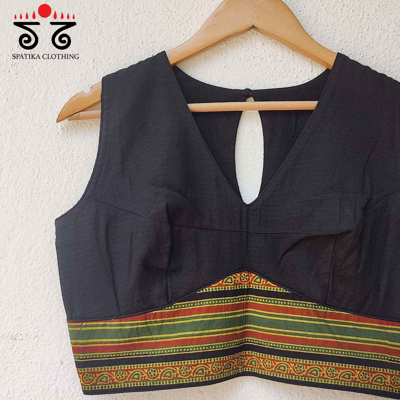 The Khun - Ajrakh sleeveless Blouse