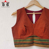 The Khun - Ajrakh sleeveless Blouse