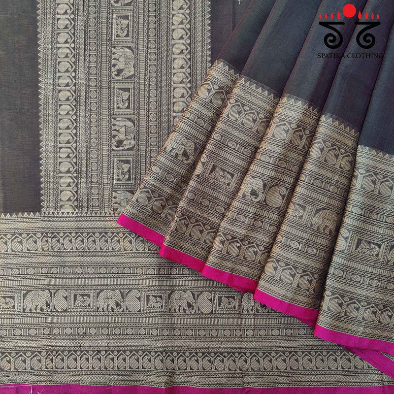 Kanchi Handwoven Cotton Saree