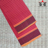 Checked Handwoven Kanchi Cotton Saree