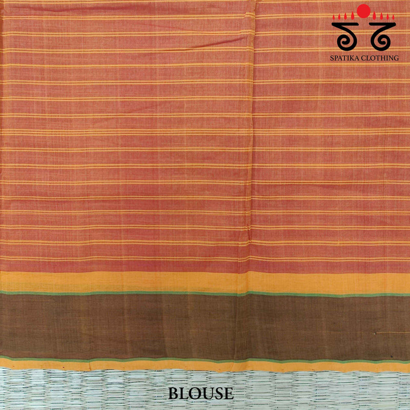 Checked Handwoven Kanchi Cotton Saree