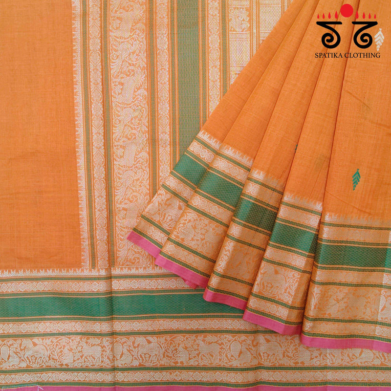 Kanchi Handwoven Cotton Saree