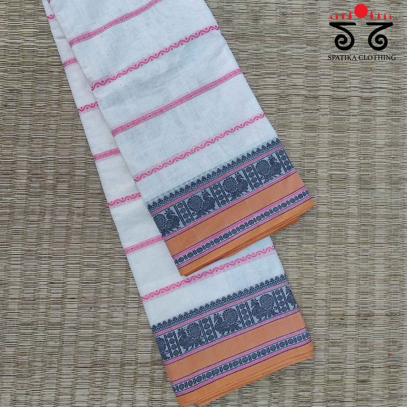 Korvai Kanchi Handwoven Cotton Saree