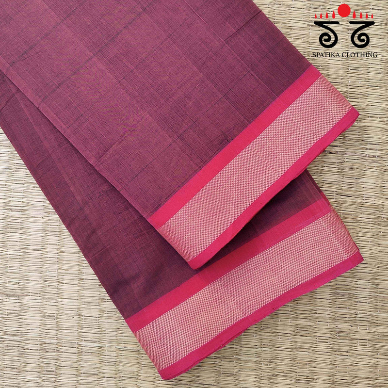 Andhra Handwoven Cotton Saree with Special Blouse