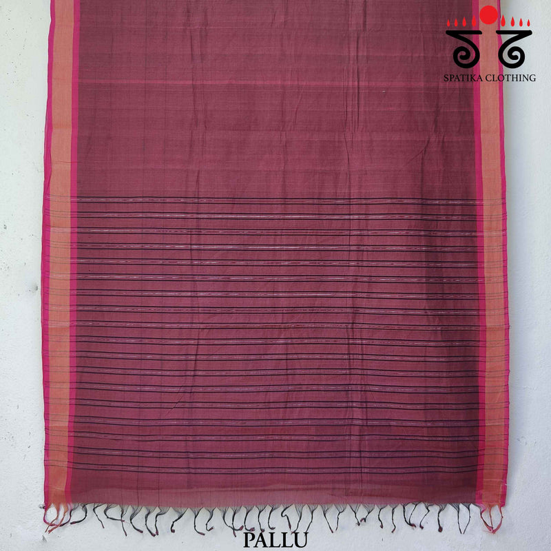 Andhra Handwoven Cotton Saree with Special Blouse