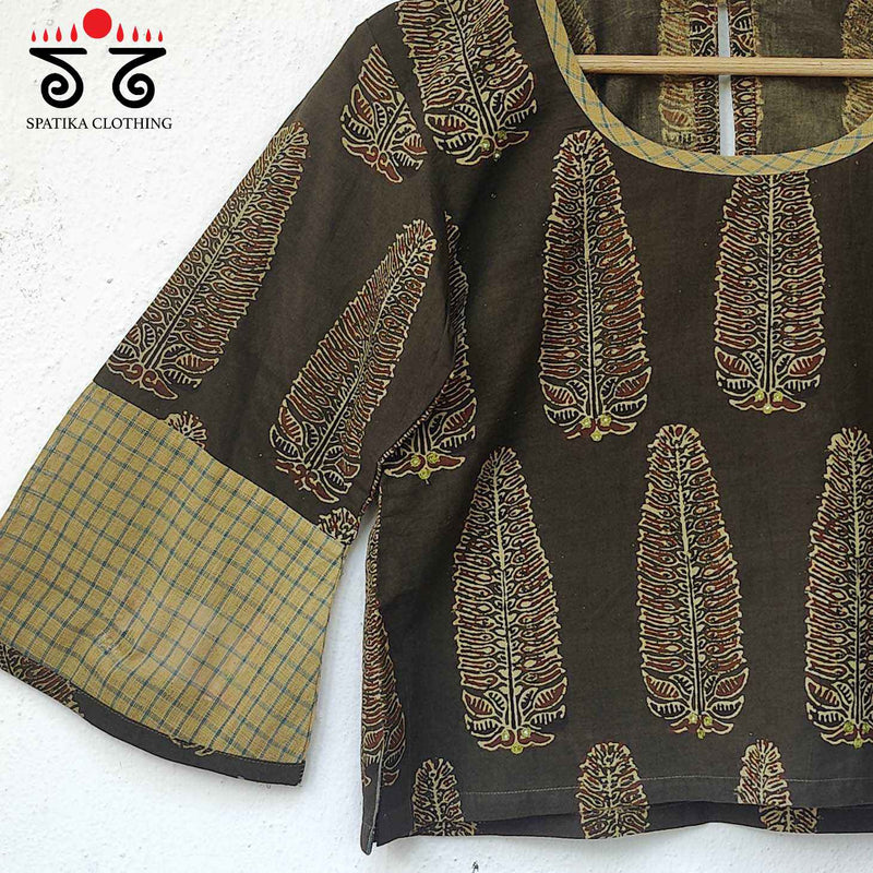 Ajrakh Handblock Printed Croptop