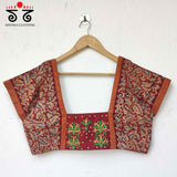 Kalamkari block printed - Embroidered blouse