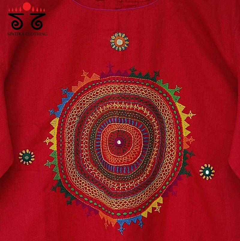 Lambani Hand - Embroidered Short Kurta