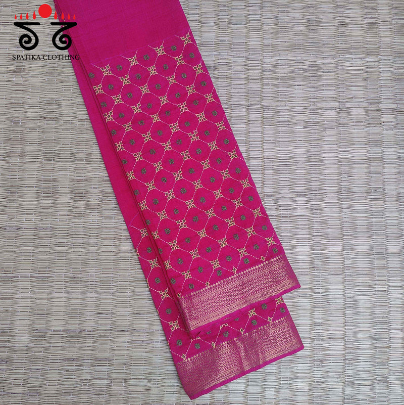 Banjara Handembroidery on Mangalagiri Cotton Blouse Fabric