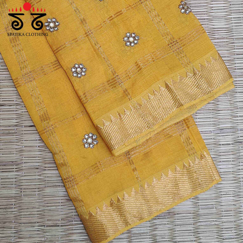 Mangalagiri Silk Cotton Blouse Fabric