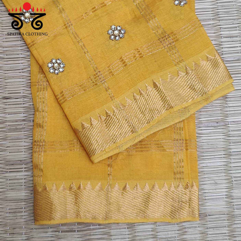 Mangalagiri Silk Cotton Blouse Fabric