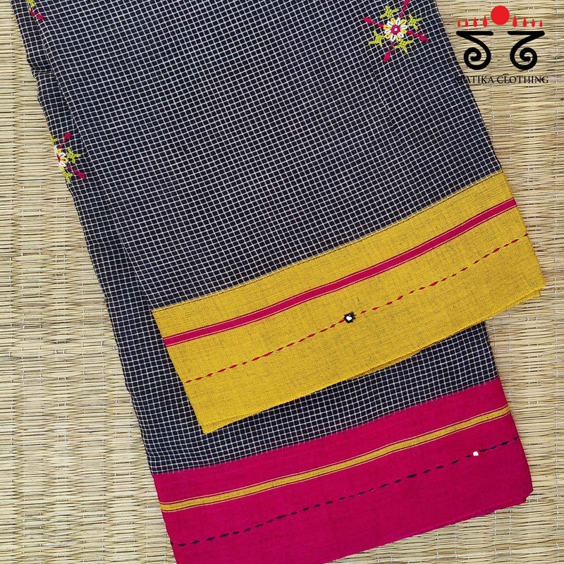 Handembroidered Patteda Anchu Saree