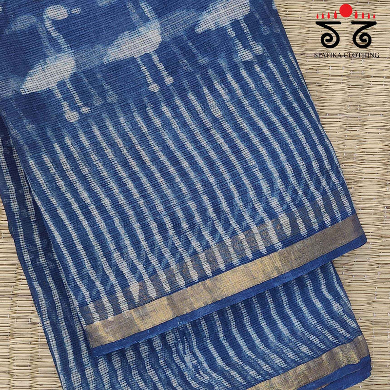 Akola Handblock Print on Kota Saree