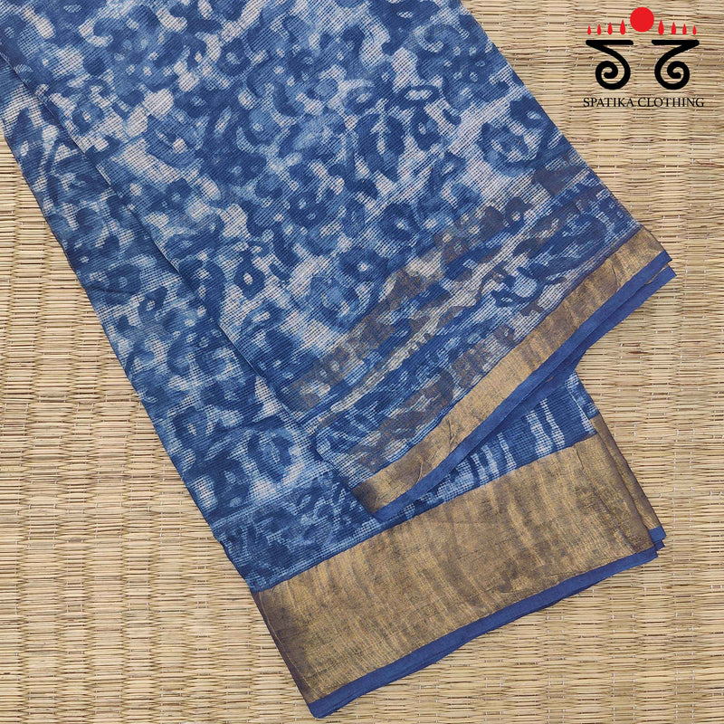 Akola Handblock Print on Kota Saree