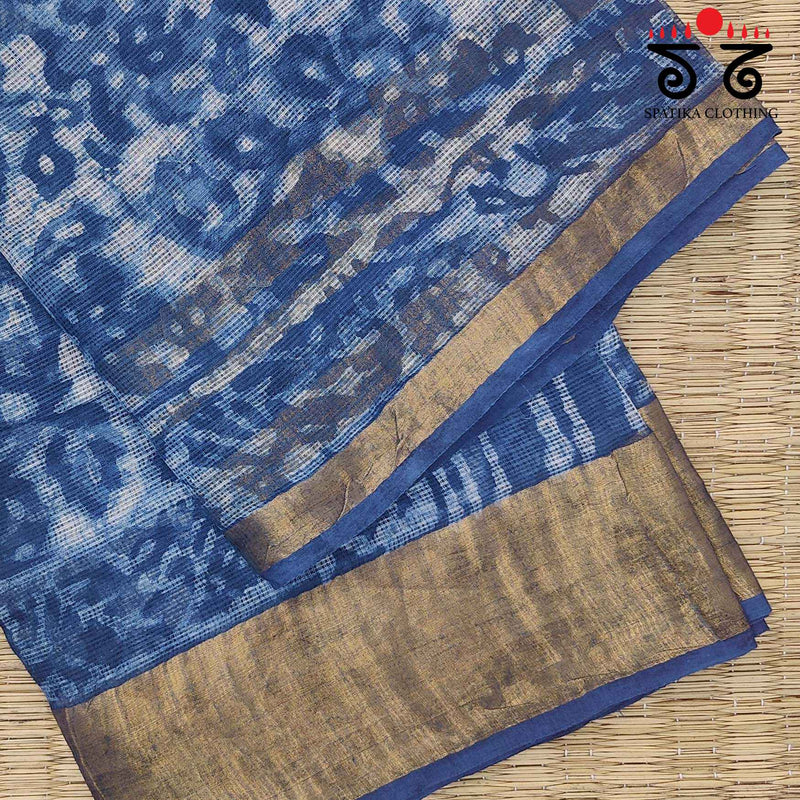 Akola Handblock Print on Kota Saree