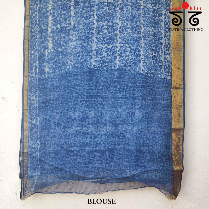 Akola Handblock Print on Kota Saree