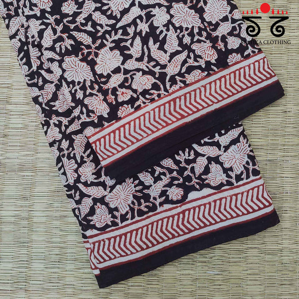 Handblock Printed Cotton Saree