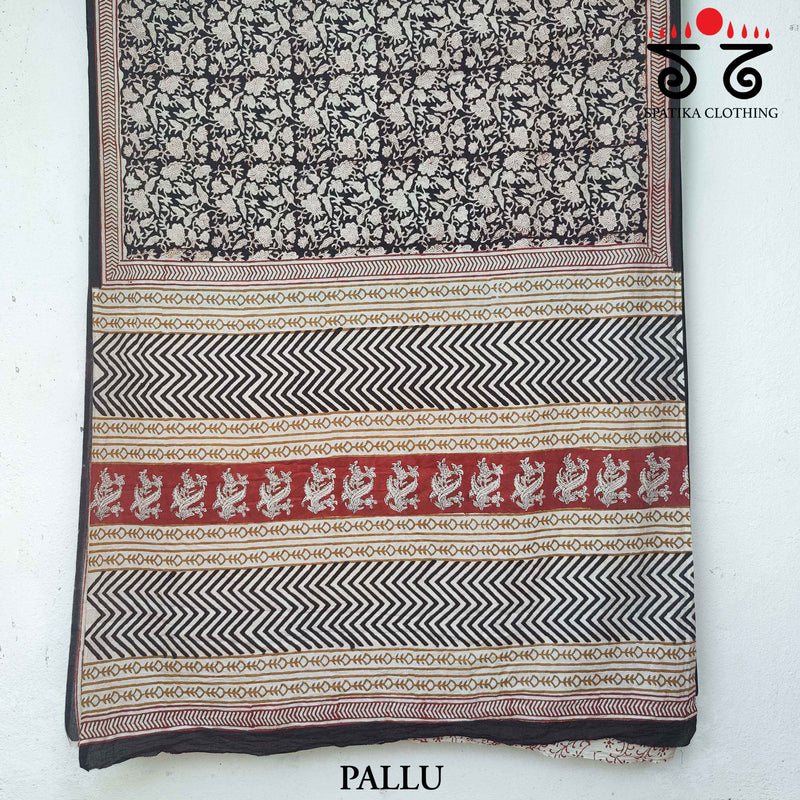 Handblock Printed Cotton Saree