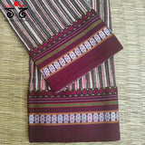 Striped Ajrakh - Khun Blouse Fabric