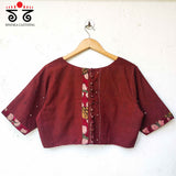 Pen Kalamkari Hand Embroidery Blouse