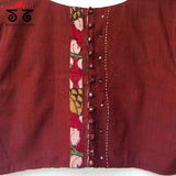 Pen Kalamkari Hand Embroidery Blouse