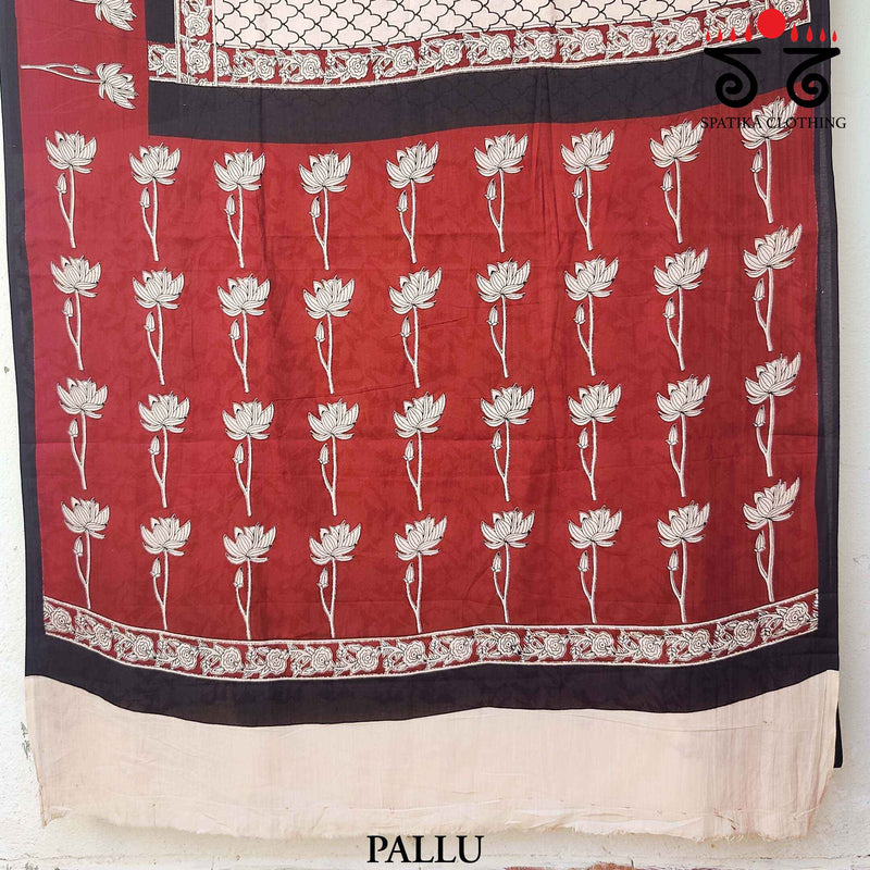 Handblock Printed Cotton Saree