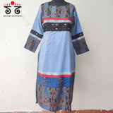 Indigo Patchwork - Hand Embroidered Kurta