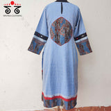 Indigo Patchwork - Hand Embroidered Kurta