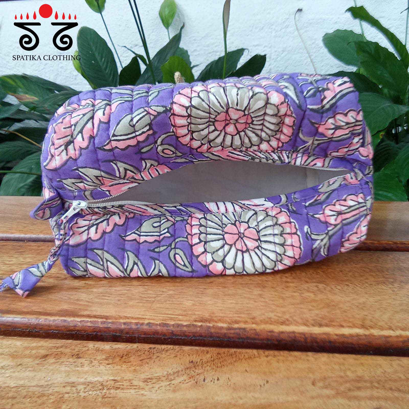 Quilted - Sanganeri Handblock Printed Pouch