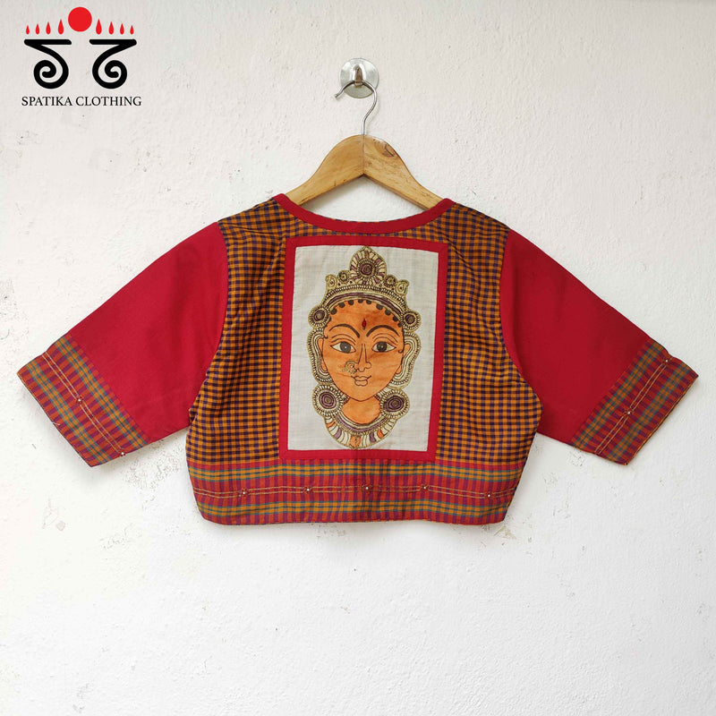 The Pen Kalamkari Hand Embroidery Blouse