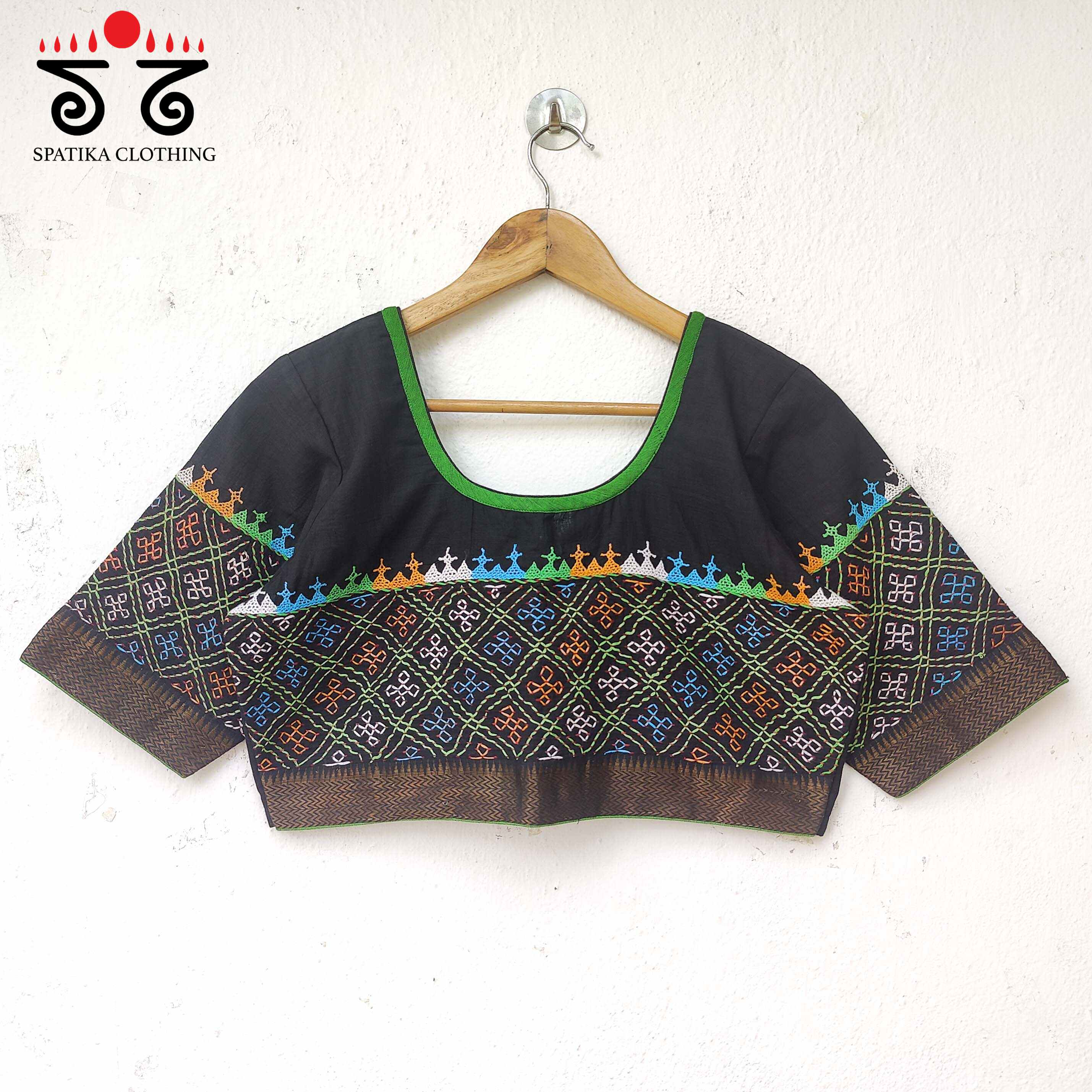 Lambani on Maheshwari Cotton Blouse