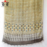 Ajrakh on Linen cotton Stole